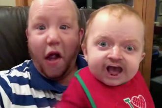 Bebês: Trocando de rosto com bebê